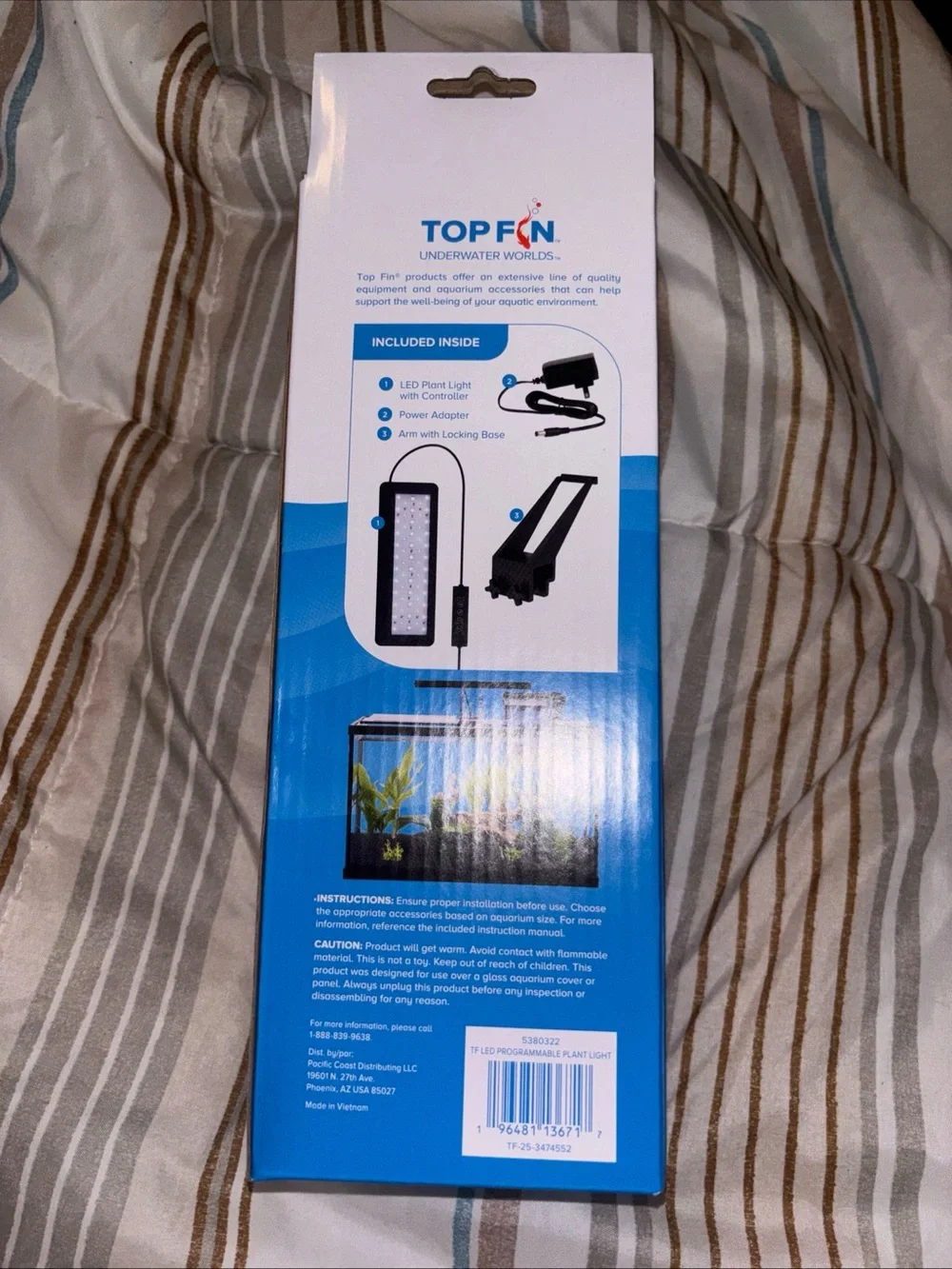 Black Clip-On LED Plant Light for Aquariums